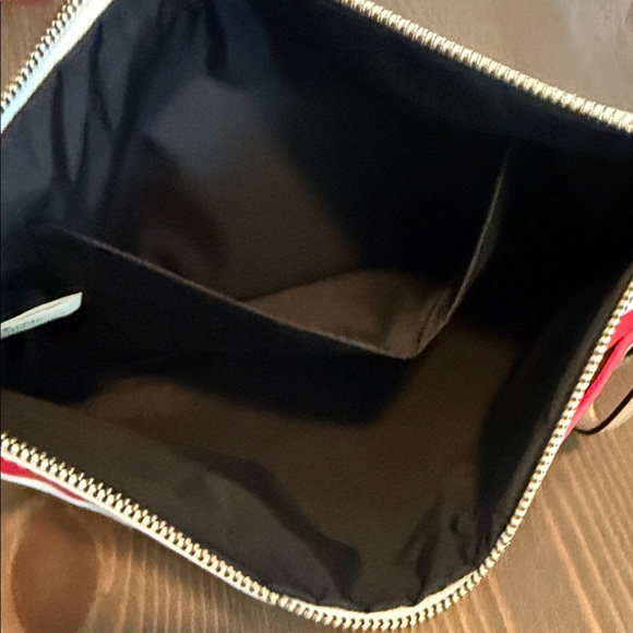 Kate Spade Red and White Stripe Wristlet Clutch with Sunglasses Graphic - Picture 5 of 7